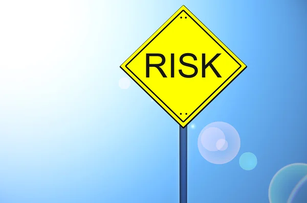 Risk on road sign — Stock Photo, Image