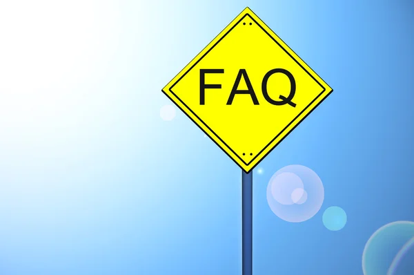 Yol işareti FAQ — Stok fotoğraf