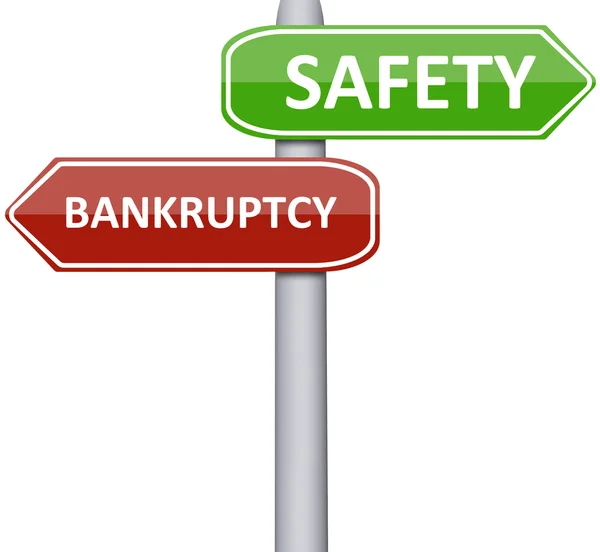 Safety and Bankruptcy — Stock Photo, Image