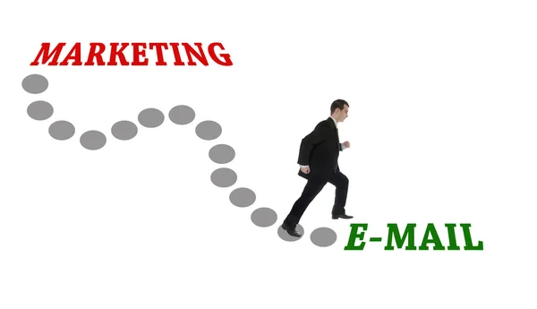 Weg naar e-mailmarketing — Stockfoto