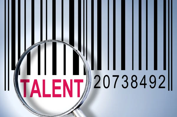 Talent on barcode — Stock Photo, Image