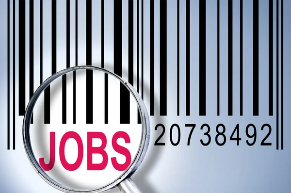 Jobs on barcode — Stock Photo, Image