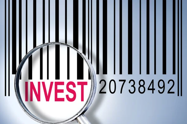 Invest on barcode — Stock Photo, Image