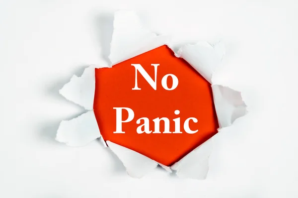 Η No panic στην περιοχή χαρτί — Φωτογραφία Αρχείου