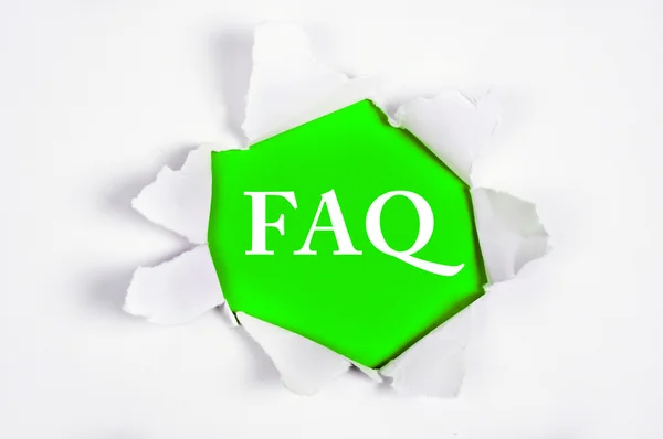 FAQ under papper — Stockfoto