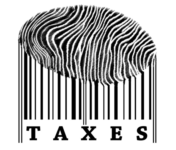 Impuestos sobre el código de barras — Foto de Stock