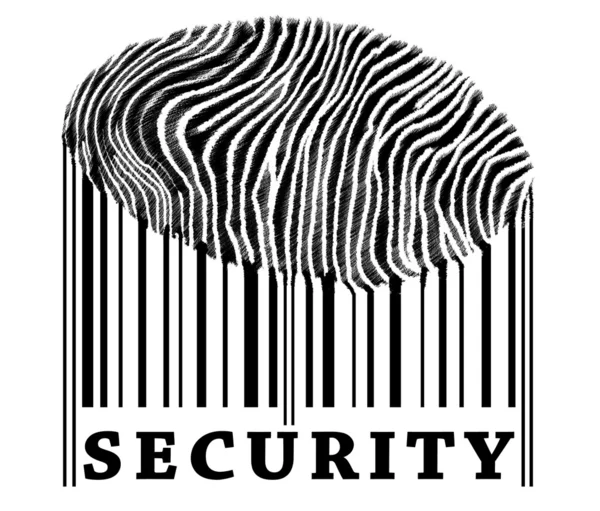 Sicherheit durch Strichcode — Stockfoto