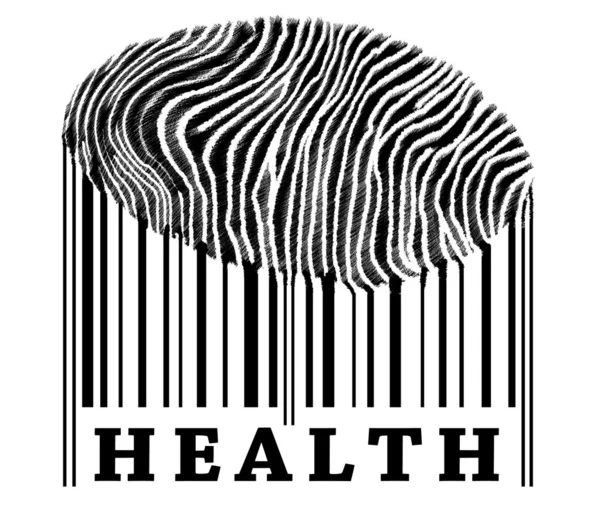 Zdrowie na kod kreskowy — Zdjęcie stockowe