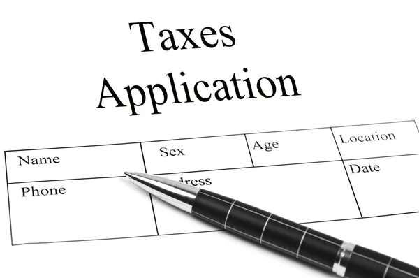 Taxes Application — Stock Photo, Image