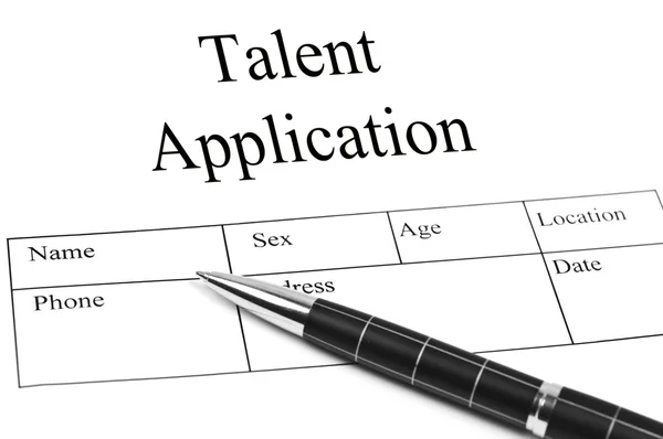 Talent Application — Stock Photo, Image