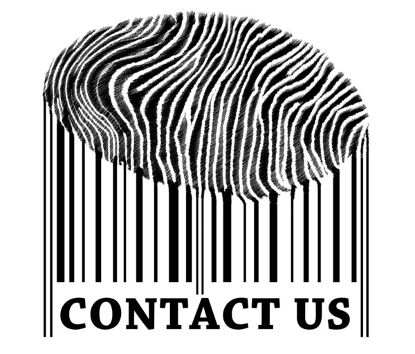 Contact us on barcode — Stock Photo, Image