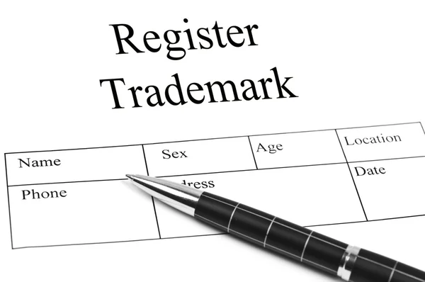 stock image Register Trademark Application