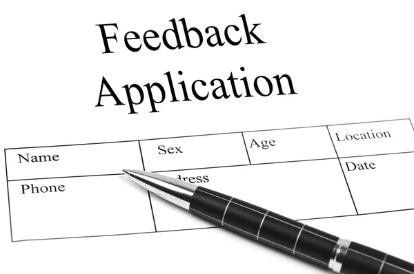Applicazione di feedback — Foto Stock