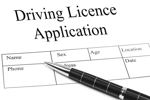 stock image Driving Licence Application