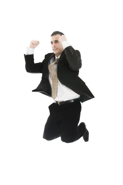 Happy business man jump — Stock Photo, Image