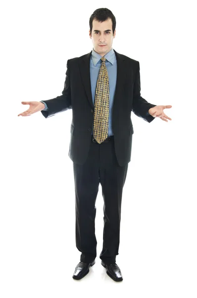 Business man gesturing know nothing — Stock Photo, Image