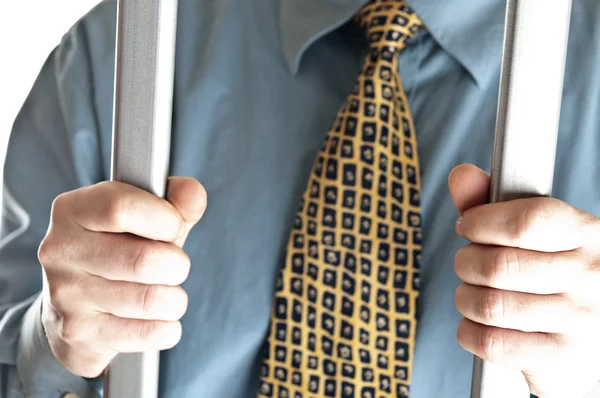 Business man in jail — Stock Photo, Image