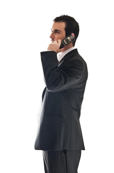 Affärsman som talar på telefon — Stockfoto