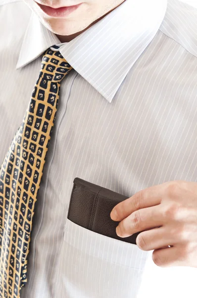 Бізнес людина гаманець — стокове фото
