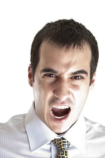 怒っているビジネスの男の肖像画 — ストック写真