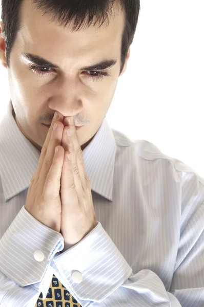 ビジネスの男性を祈る — ストック写真