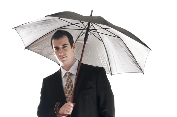 Biznes z parasolem — Zdjęcie stockowe