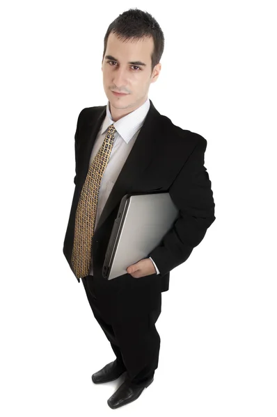 Obchodní muž s notebookem — Stock fotografie