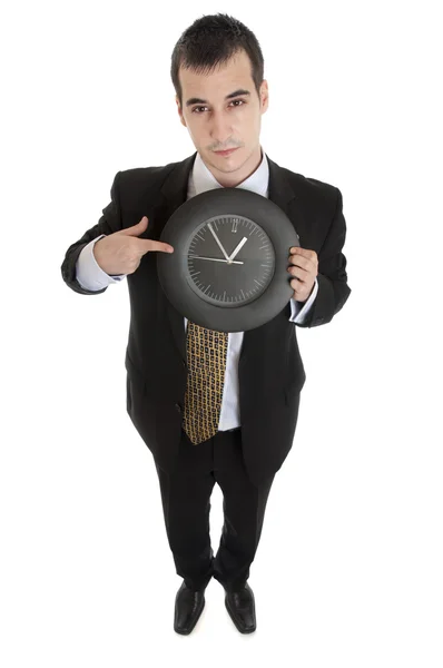 stock image Business man and clock