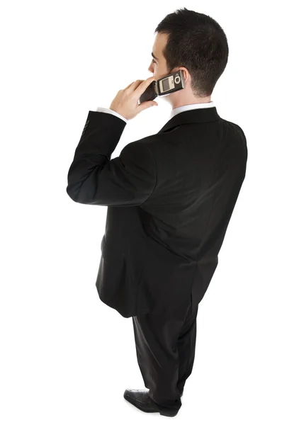Üzleti ember beszél a telefonon — Stock Fotó