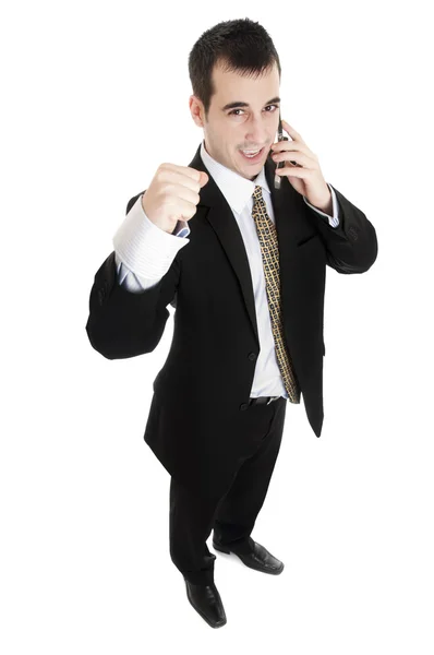 Ο άνθρωπος των επιχειρήσεων μιλώντας στο τηλέφωνο — Φωτογραφία Αρχείου