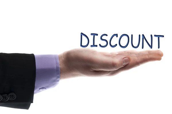 Discount word — Stock Photo, Image