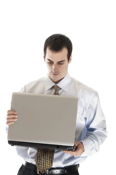 Homme d'affaires avec ordinateur portable Images De Stock Libres De Droits