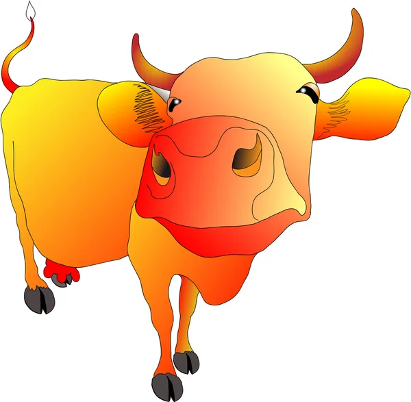 Boyalı yangın inek — Stok fotoğraf