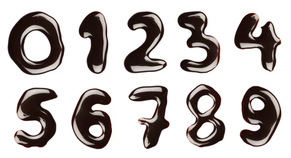 Csokoládé számok — Stock Fotó