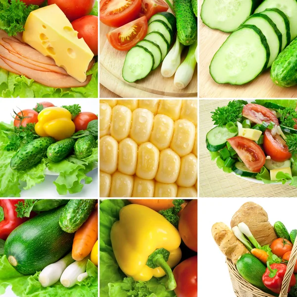 野菜のコラージュ — ストック写真