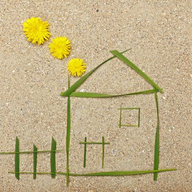 Illustration in sand clipart