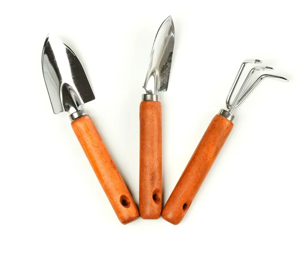 stock image Spade, rake and trowel