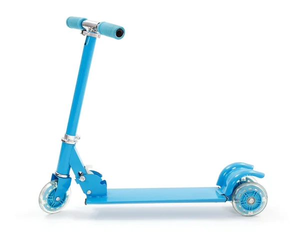Pequeno scooter de brinquedo azul — Fotografia de Stock