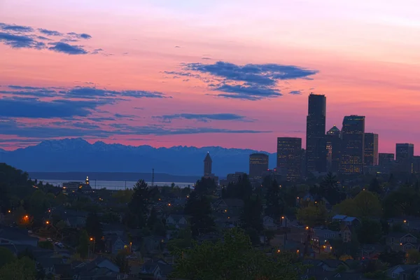 Hermoso atardecer Seattle — Foto de Stock