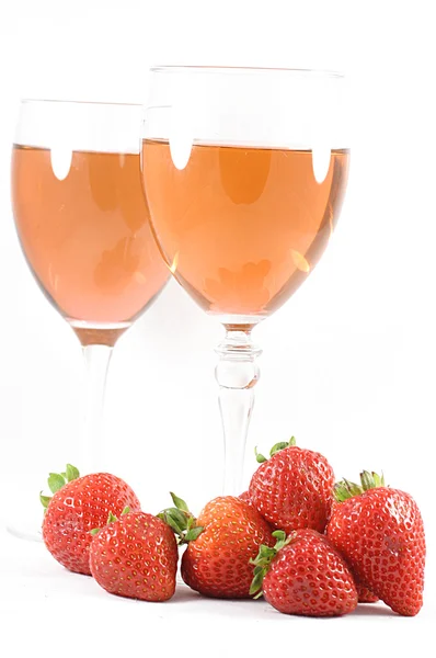 Fragole e vino — Foto Stock