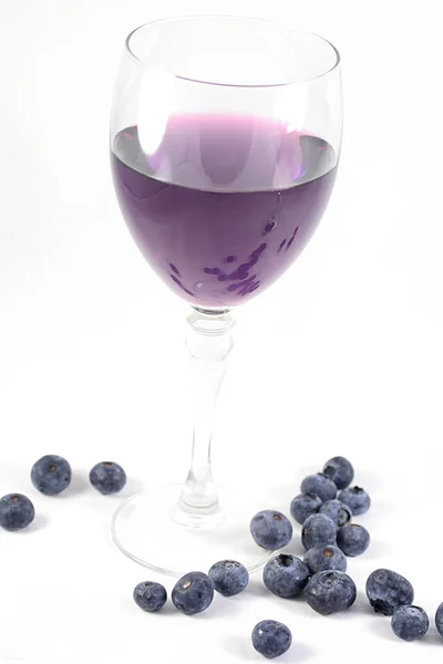 Blåbär och vin — Stockfoto