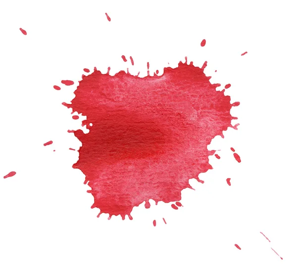 Roter Fleck isoliert auf weißem — Stockfoto