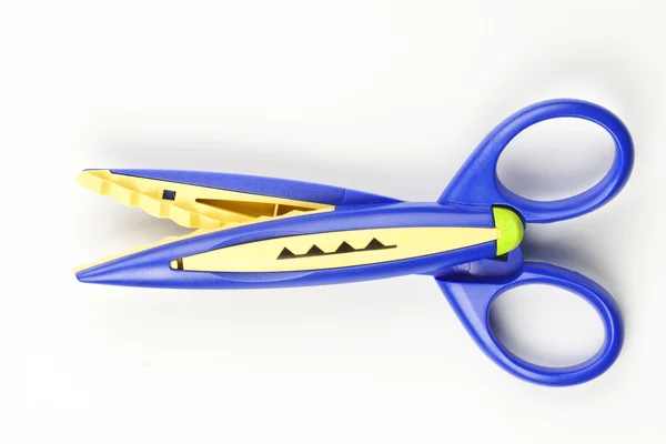 Colorful zigzag scissors — Stock Photo, Image