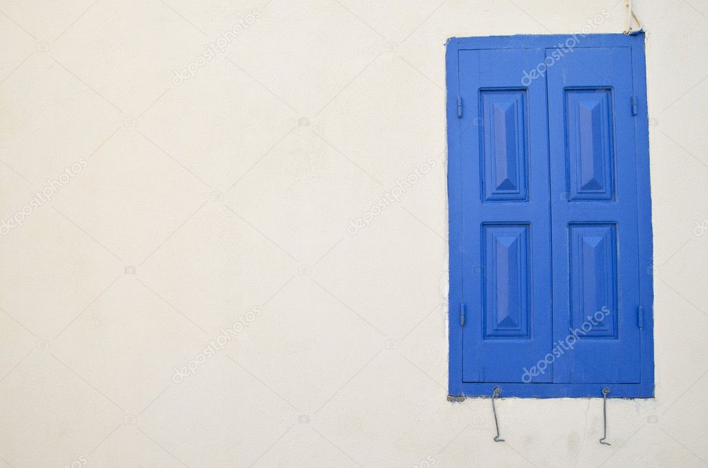 Old blue window