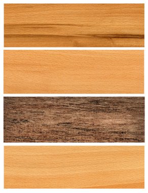 Wooden banners set clipart