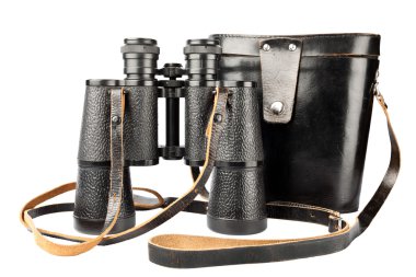 Old antic binoculars clipart