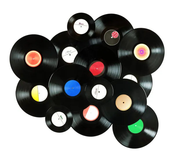 Discos de vinil vintage — Fotografia de Stock