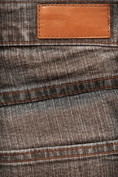Etikett auf Jeans — Stockfoto