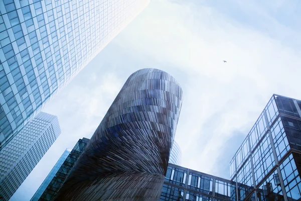 stock image Skyscrapers and plane