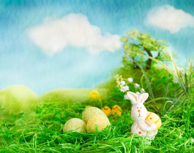 Easter scene clipart